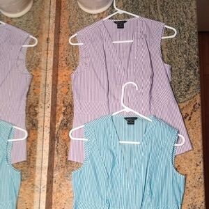 *Bundle of Two Moda International Sleeveless Blouses. Both Size M